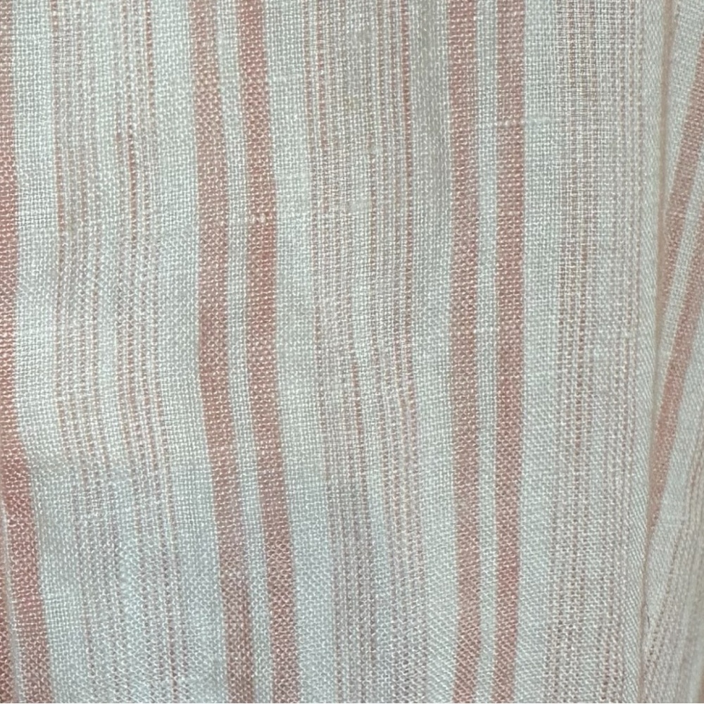 Joie Beatrissa Pink & Cream Striped Linen Shirt Dress - Picture 7 of 11